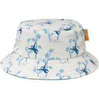 Fresk UV 50+ Bucket hat voor kinderen 86 – Omkeerbare Zonnehoed - Jongens - Creme - Monkey