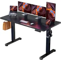Ergear Elektrisch Sta Zit Bureau 160 X 80 Cm - In Hoogte Verstelbaar - Slim Bedieningspaneel Met 4 Geheugenstanden - Split Werkblad - Inclusief Tas Haak - Modern Thuiskantoor Design