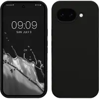Kwmobile telefoonhoesje geschikt voor Google Pixel 10a - Hoesje met siliconen coating - Smartphone case in zwart
