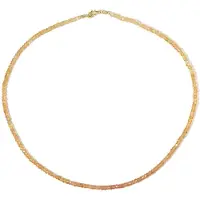 Cavill - Zilveren Halsketting - 925 Sterling Zilver Verguld - Keizerlijke Topaas 51 74 ct - Fancy Gefacetteerde Kralen - Elegant 45 cm