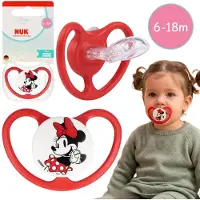 Sarcia.eu DISNEY Minnie Mouse NUK Air-fopspeen, orthodontische siliconenfopspeen voor baby's 6-18m + etui
