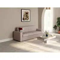 Vente-unique 3-zits-slaapbank van beige stof COGLIO
