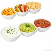 MamboCat 2-delig set witte keramische trioschalen - 24303740