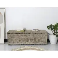 OZAIA Opbergruimte van kubu GAO - L130 x D45 x H44 cm - Natuurlijk grijs