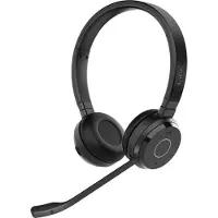 Jabra Evolve 65 TE On Ear headset Bluetooth Zwart Noise Cancelling Headset Computer