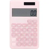 LONGZIMING - Rekenmachine 8 Cijfer Display - Kleine Calculator Van ABS Materiaal Voor Kantoor, Bedrijf En Huishoudelijk Gebruik Roze