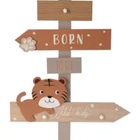Home Styling Collection - Kinderkapstok Zoo, 44 x 3,5 x 51,5 cm - oranje