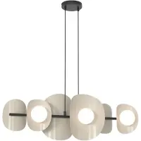 Emibig Hanglamp ELEMENTI, beige, 6xG9x15W, metaal, afmetingen: 120x87x23cm, IP20,