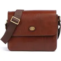 The bridge Story Uomo Boodschapper Leer 27 cm bruin
