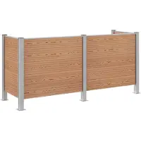 vidaXL Afvalbak Schutting Bruin 237 x 85 x 115 cm Aluminium en WPC