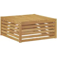 vidaXL Tuin Tafel Massief Acacia Hout Wit 79 x 79 x 37 cm