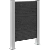 vidaXL Vuilnisbakomheining, grijs, 85 x 12 x 115 cm, aluminium en WPC