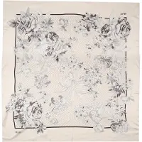 Liu Jo Doek 'ECS FOULARD ROMANTIC FL. 120X1' beige / zwart