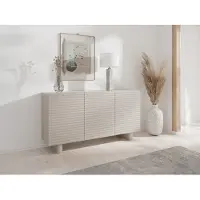 Vente-unique Buffetkast met 3 deurtjes van MDF - Beige - LUDIMA