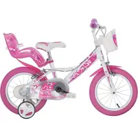 Dino Bikes Dino Meisjesfiets Little Heart 16 Inch Roze Roze Metaal Kinderfiets