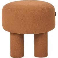 Beliani CANBY - Hocker - Oranje - Bouclé
