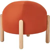 Beliani HELEN - Poef - Oranje - Fluweel