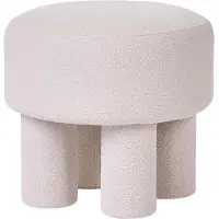 Beliani CANBY - Hocker - Off-white - Bouclé