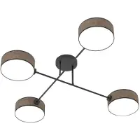 Emibig Hanglamp MAGA, zwart-bruin, 4x E14 fitting, 15W, stoffen kap, afmetingen: 22x96x96 cm, IP20, merk