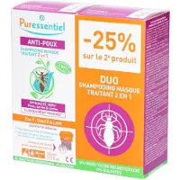 Puressentiel Anti-Luizen Shampoo Masker Behandeling 2 in 1 Set van 2 x 150 ml
