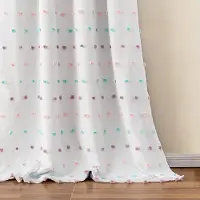 Unyqoos Verduisteringsgordijn met Pompons voor Kinderkamer met Isolerende Eigenschappen 175 x 140 cm