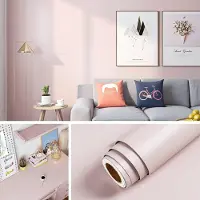 Unyqoos Zelfklevende decoratieve meubelfolie in lichtroze voor veelzijdig gebruik 40 cm x 200 cm