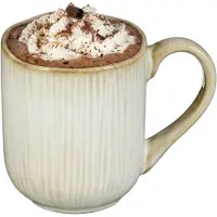 Mica Decorations Koffiemok / theemok Nusa - creme kleur - 220 ml - mokken - keramiek