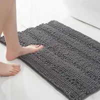 Unyqoos Zachte en absorberende badmat van Chenille met antislip voor badkamer
