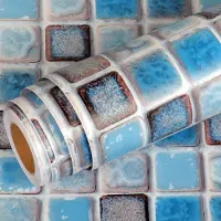 Unyqoos Waterdichte zelfklevende mozaïektegelstickers voor badkamer en keuken 40 cm x 2 m