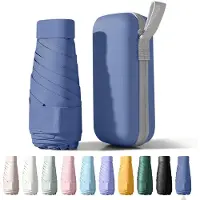 Unyqoos Compacte en winddichte reisparaplu met UV-bescherming en capsulehoes