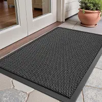 Unyqoos Weerbestendige deurmat met elastisch net voor binnen en buiten 60x90 cm