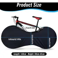 Unyqoos Zwarte elastische fietshoes voor bescherming en eenvoudig transport van fietsen