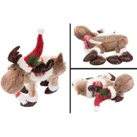 Unyqoos Kerstdecoratie van eland – charmant decoratief figuurtje met gedetailleerde afwerking, compact genoeg voor vensterbanken, entrees en onder de kerstboom