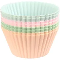 Unyqoos Set van 8 herbruikbare siliconen bakvormpjes voor muffins en cupcakes