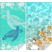 Unyqoos Extra Grote Sneldrogende Microvezel Strandhanddoek Set van Twee - Zandvrij en Veelzijdig Gebruik