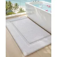 Unyqoos Extra zachte witte badkamermat met antislip en hoge waterabsorptie