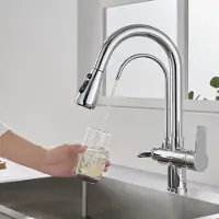Unyqoos 3-in-1 Keukenkraan met Uittrekbare Douche en Waterfilterfunctie voor Optimaal Gebruiksgemak