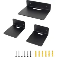 Unyqoos Set van drie zwarte acryl wandplanken voor veelzijdige opslag en decoratie