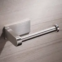 Unyqoos Zelfklevende toiletrolhouder van roestvrij staal 304 – roestvrij, geen boren nodig, geschikt voor moderne badkamers, ook te gebruiken voor handdoeken