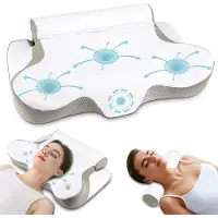 Unyqoos Ergonomisch Traagschuim Kussen voor Optimale Slaapondersteuning in Diverse Houdingen