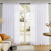 Unyqoos Witte doorzichtige gordijnen voor elegante raambekleding in diverse ruimtes
