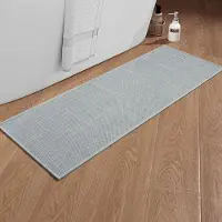 Unyqoos Ultradunne Antislip Badkamermat met Rubberen Achterkant en Sneldrogend Ontwerp, 43 x 120 cm