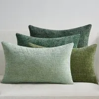 Unyqoos Set van 4 Zachte Chenille Kussenslopen met Rotan Weefdesign voor Huisdecoratie