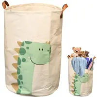 Unyqoos Opvouwbare kinderkamer mand voor speelgoed en kleding met dinosaurusmotief