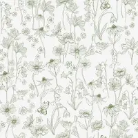 Unyqoos Waterdicht decoratief behang met bloemen en vogels voor interieur 44 x 1000 cm