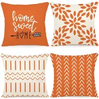 Unyqoos Set van 4 Luxe Linnen Kussenslopen voor Woonkamer en Tuin, 40 x 40 cm