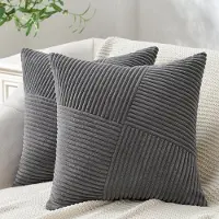 Unyqoos Set van 2 Elegante Corduroy Fluwelen Kussenhoezen met Geometrisch Windmolenontwerp voor Diverse Ruimtes