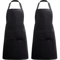 Unyqoos Stijlvol en Comfortabel Katoenen Schort Set van 2 met Verstelbare Bandjes en Handige Zakken voor Alle Gelegenheden