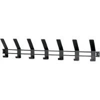Unyqoos Moderne zwarte metalen kapstok met zeven stevige haken voor optimale organisatie