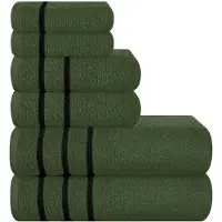 Unyqoos Verwen Jezelf Met Deze Luxe Olijfgroene Handdoekenset van 100% Katoen voor Ultiem Comfort